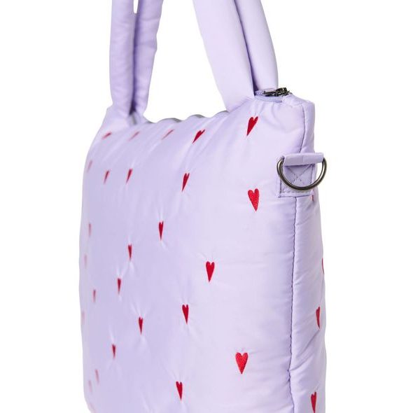 STUDIO NOOS PUFFY DIAPER BAG PŘEBALOVACÍ TAŠKA PURPLE HEARTS - PŘEBALOVACÍ TAŠKY - KOČÁRKY A PŘÍSLUŠENSTVÍ