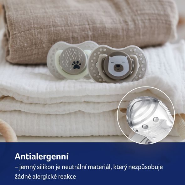 LOVI DUDLÍK SVÍTÍCÍ SILIKONOVÝ DYNAMICKÝ BUDDY BEAR 0-6M 2KS - ŠIDÍTKA A DOPLŇKY - KRMENÍ
