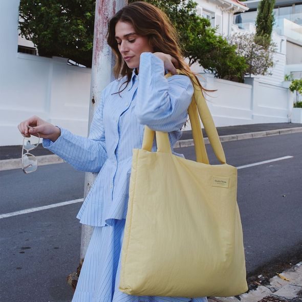 STUDIO NOOS PUFFY MOM BAG TEXTURED BUTTER YELLOW - DOPLŇKY - PRO MAMINKY