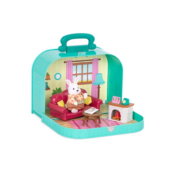 LI'L WOODZEEZ SADA V KUFŘÍKU OBÝVACÍ POKOJ - DOPLŇKY PRO FIGURKY - PRO DĚTI