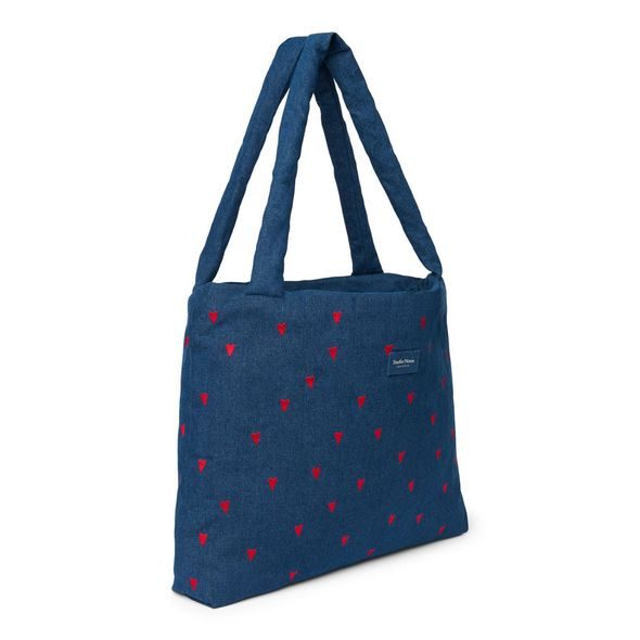 STUDIO NOOS DENIM MOM BAG | DARK BLUE RED HEARTS - DOPLŇKY - PRO MAMINKY