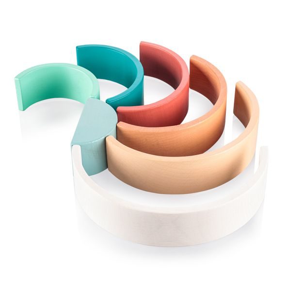 ZOPA DŘEVĚNÁ SKLADACÍ DUHA - MOTORICKÉ A HRY - PRO DĚTI