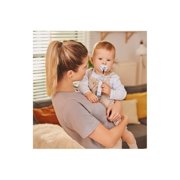 CANPOL BABIES SET SYMETRICKÝCH SILIKONOVÝCH DUDLÍKŮ 18M+ BONJOUR PARIS MODRÝ - ŠIDÍTKA A DOPLŇKY - KRMENÍ