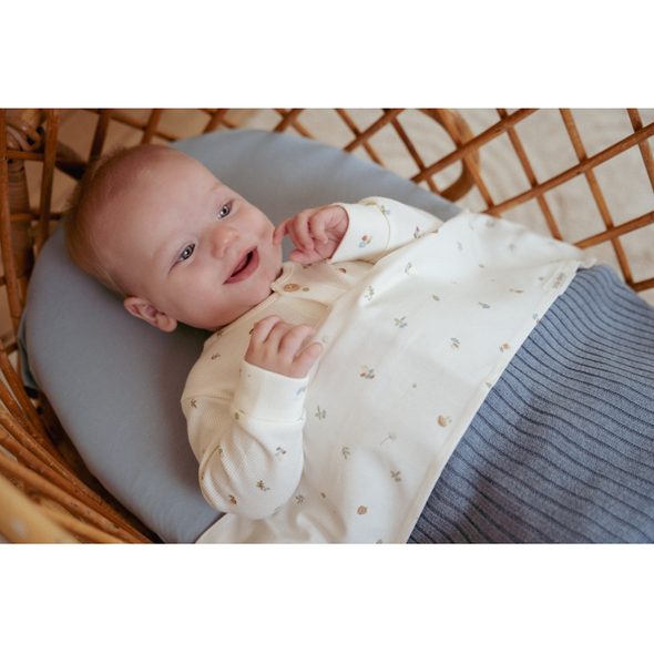 LITTLE DUTCH DEKA PLETENÁ 70X100 CM PURE DENIM BLUE - DĚTSKÉ DEKY PRO MIMINKA - SPINKÁNÍ