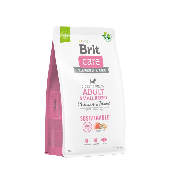 BRIT CARE DOG SUSTAINABLE ADULT SMALL BREED 7 KG (EXP. 09.07.2024) - GRANULE PRO PSY - CHOVATELSKÉ POTŘEBY MALVÍKZOO