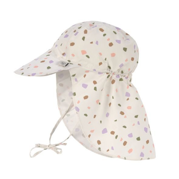 LÄSSIG SPLASH SUN PROTECTION FLAP HAT PEBBLES MULTIC./MILKY 7-18M - ČEPIČKY A KLOBOUČKY - PRO DĚTI