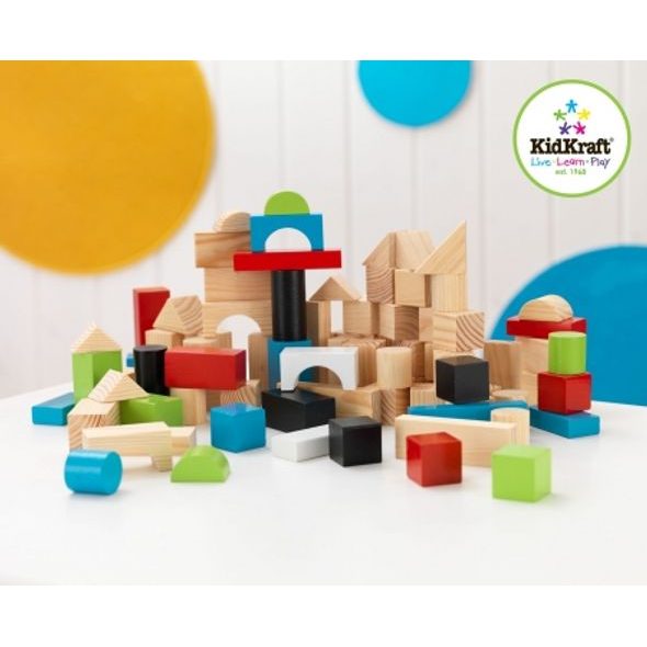KIDKRAFT - DŘEVĚNÝ SET - 100 KUSŮ - VÝPRODEJ - OUTLET