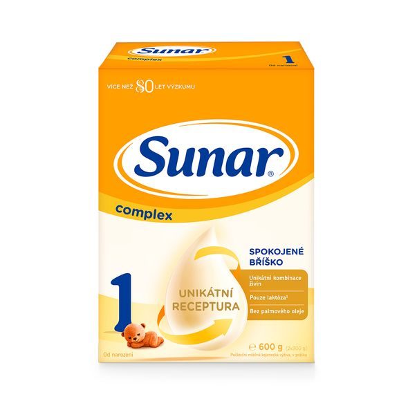 SUNAR 8X COMPLEX 1 MLÉKO POČÁTEČNÍ 600G - KOJENECKÁ MLÉKA - KRMENÍ