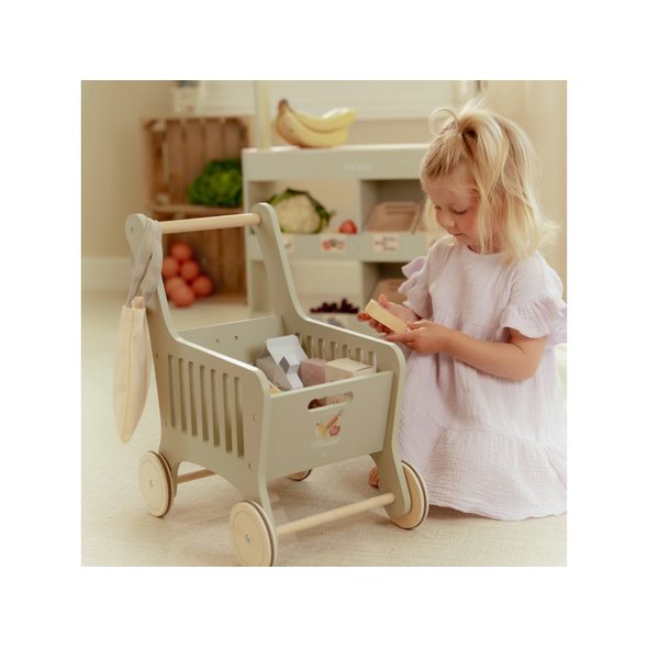 LITTLE DUTCH NÁKUPNÍ VOZÍK S DOPLŇKY DŘEVĚNÝ - LITTLE DUTCH - PRO DĚTI