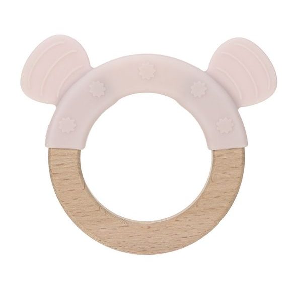 LÄSSIG TEETHER RING WOOD/SILICONE - KOUSÁTKA - PRO DĚTI