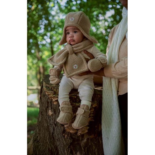 LODGER ZIMNÍ ČEPICE TEDDY BEIGE 3 - 6 MĚSÍCŮ - ČEPIČKY A KLOBOUČKY - PRO DĚTI