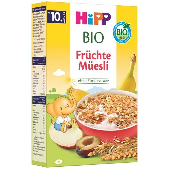 HIPP BIO OVOCNÉ MÜSLI 200 G - EXPIRACE 31.10.2026 - CEREÁLIE - KRMENÍ