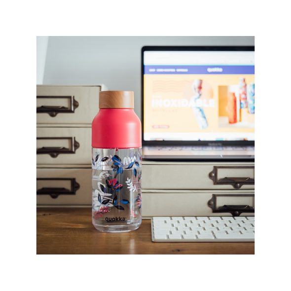 QUOKKA PLASTOVÁ LÁHEV ICE BLOOMS 570 ML - SPORTOVNÍ LAHVE - KRMENÍ