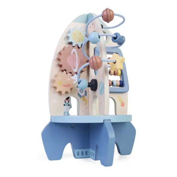 ZOPA DŘEVĚNÁ AKTIVITY RAKETA - MOTORICKÉ A HRY - PRO DĚTI