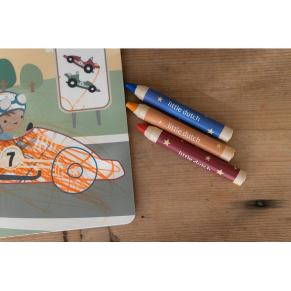 LITTLE DUTCH OMALOVÁNKY S PASTELKAMI DOPRAVA JIM - LITTLE DUTCH - PRO DĚTI