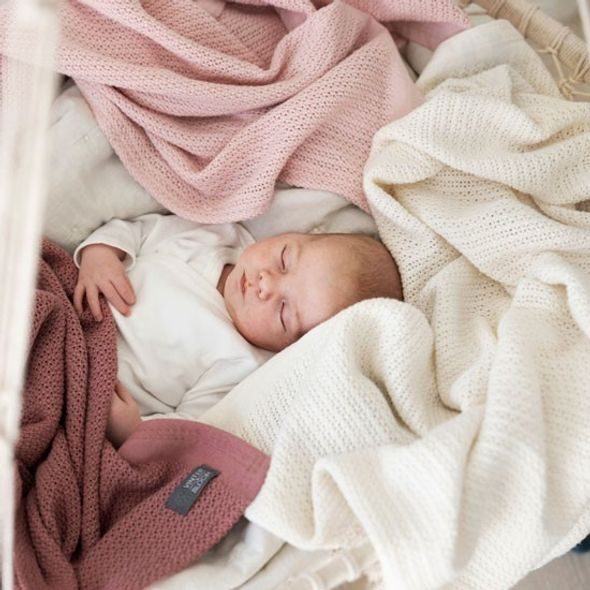 VINTER & BLOOM DEKA SOFT GRID ORGANIC PEARL WHITE - DĚTSKÉ DEKY PRO MIMINKA - SPINKÁNÍ