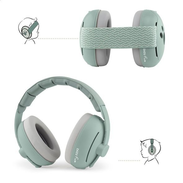 ZAZU ZAZU EARMUFFS ZELENÉ - 2V1 DĚTSKÉ CHRÁNIČE SLUCHU - BEZPEČNOST DĚTÍ V DOMÁCNOSTI - KOUPÁNÍ A ZDRAVÍ