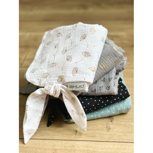 PINKIE LETNÍ DEKA PINKIE MUSLIN BLACK DOTS - ŽÍNKY A HOUBIČKY - KOUPÁNÍ A ZDRAVÍ