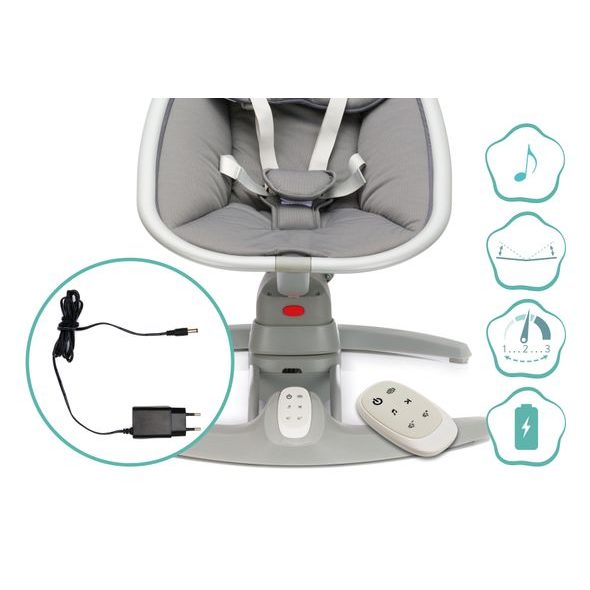 FILLIKID ELEKTRICKÁ HOUPAČKA MIMI GREY - LEHÁTKA A HOUPADLA - SPINKÁNÍ