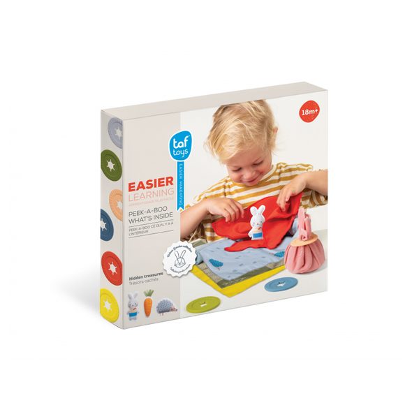 TAF TOYS SCHOVÁVACÍ SADA PEEK-A-BOO - MOTORICKÉ A HUDEBNÍ - PRO DĚTI