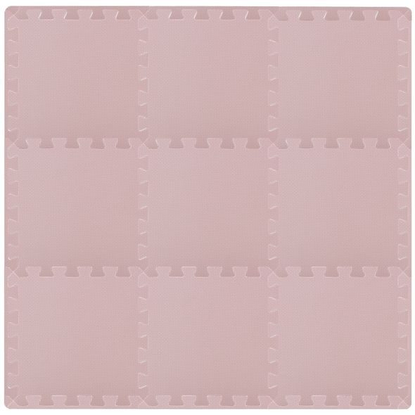 RIALTO BABY HRACÍ PODLOŽKA PUZZLE S OKRAJEM LIGHT PINK 92X92 CM - HRACÍ PODLOŽKY NA ZEM - SPINKÁNÍ