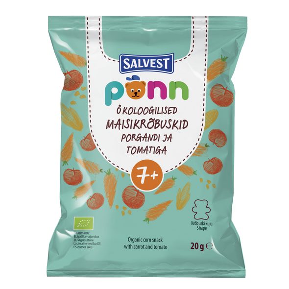SALVEST PÕNN BIO RAJČATOVÉ KŘUPKY 20G - EXPIRACE 10.11.2026 - TYČINKY/SUŠENKY - KRMENÍ