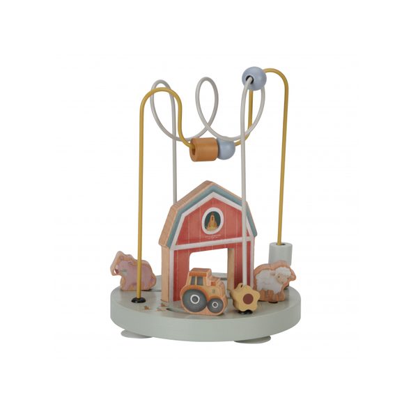 LITTLE DUTCH MOTORICKÝ LABYRINT DŘEVĚNÝ FARMA - DŘEVĚNÉ HRAČKY - PRO DĚTI