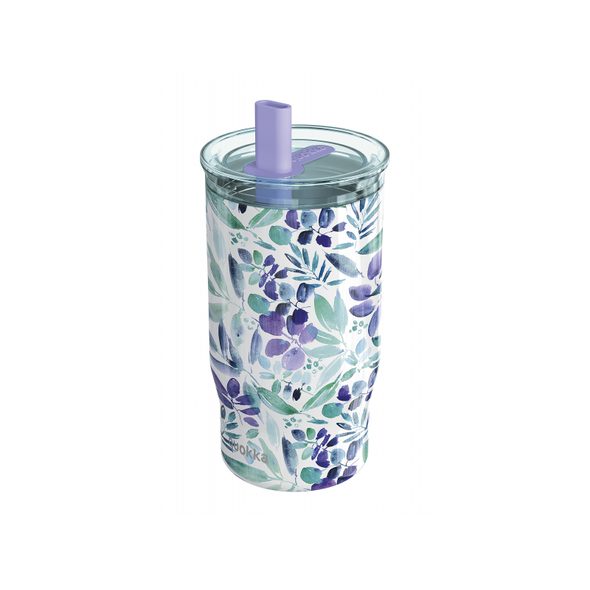 QUOKKA NEREZOVÝ TERMOHRNEK S BRČKEM MIST VIOLET BLOOMS 720 ML - TERMOOBALY A TERMOSKY - KRMENÍ