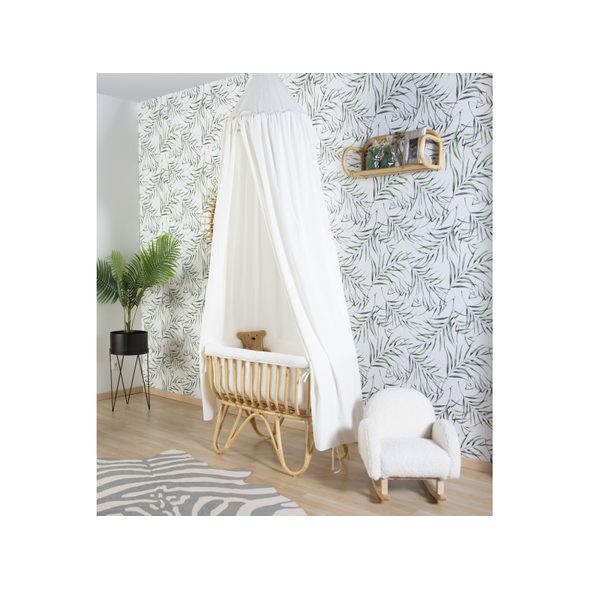 CHILDHOME KOŠÍK NA MIMINKO RATANOVÝ + MATRACE + POTAH JERSEY OFF WHITE - KOŠÍKY A KOLÉBKY - SPINKÁNÍ