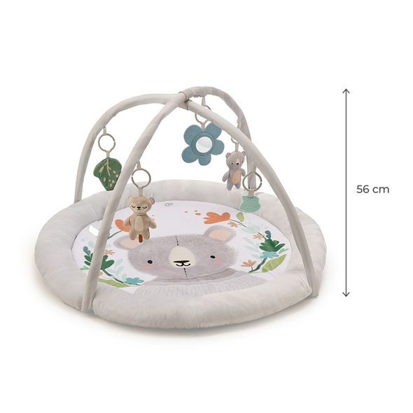 KINDERKRAFT DEKA HRACÍ S HRAZDIČKOU COZYPLAY LIGHT GREY - HRACÍ PODLOŽKY NA ZEM - SPINKÁNÍ