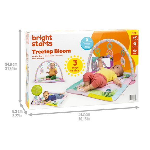 BRIGHT STARTS DEKA NA HRANÍ PRO ROZVOJ MOTORIKY A SMYSLŮ TREETOP BLOOM™, 0M+ - HRACÍ DEKY - PRO DĚTI