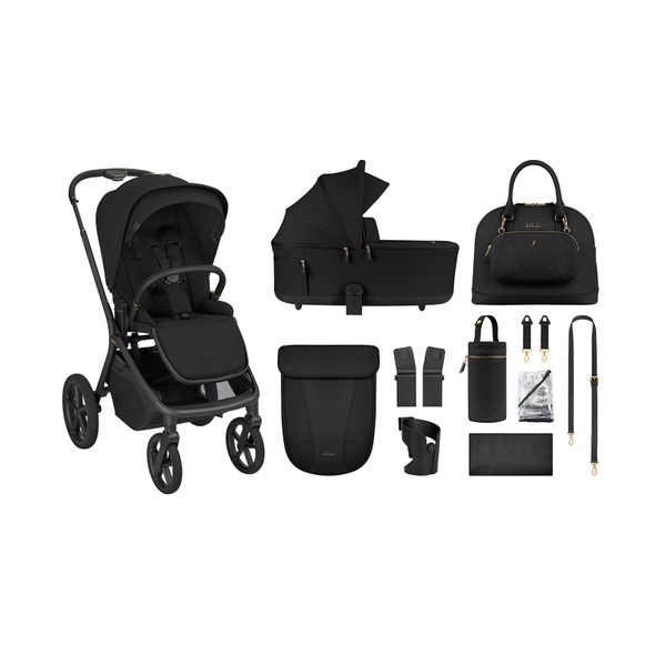 KIKKABOO KOČÁREK 2V1 GOYA PLATINUM BLACK - DVOJKOMBINACE - KOČÁRKY A PŘÍSLUŠENSTVÍ