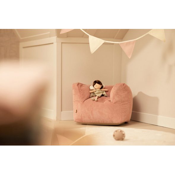 JOLLEIN KŘESLO DĚTSKÉ BEANBAG CORDUROY WILD ROSE - KŘESÍLKA - SPINKÁNÍ
