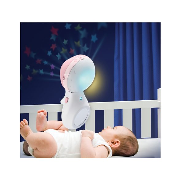 INFANTINO HUDEBNÍ KOLOTOČ S PROJEKCÍ 3V1 RŮŽOVÝ - KOLOTOČE NA POSTÝLKU - PRO DĚTI