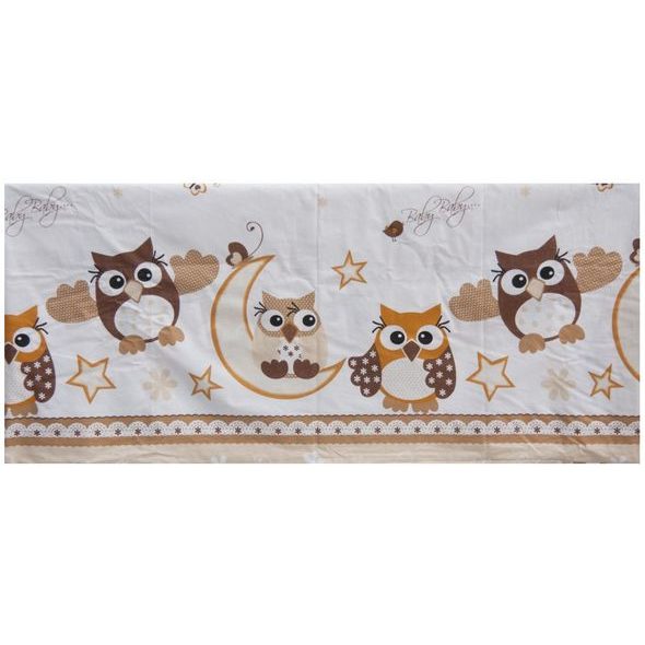 SCARLETT DĚTSKÉ POVLEČENÍ 2-DÍLNÉ SOVIČKA BÉŽOVÁ 100X135CM - POVLEČENÍ DO POSTÝLKY - SPINKÁNÍ