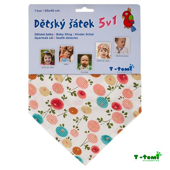 T-TOMI DĚTSKÝ ŠÁTEK - BRYNDÁKY - KRMENÍ