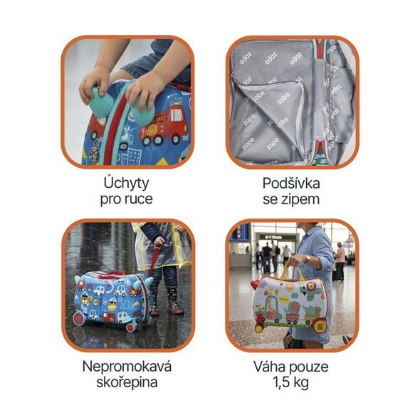 ZOPA DĚTSKÝ KUFŘÍK NA KOLEČKÁCH PACK&RIDE - BATOHY A TAŠKY - PRO DĚTI