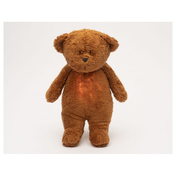 MOONIE USÍNÁČEK MEDVĚD 2.0 ORGANIC CARAMEL - USÍNÁČCI ŠUMÍCÍ / S TLUKOTEM - PRO DĚTI