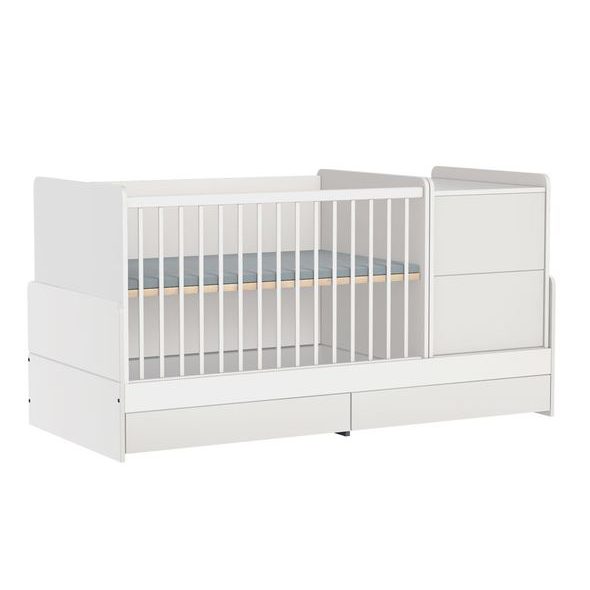 FAKTUM ALDA ICE GLOSSY KOMBI POSTÝLKA 120X70 CM - DŘEVĚNÉ POSTÝLKY - SPINKÁNÍ