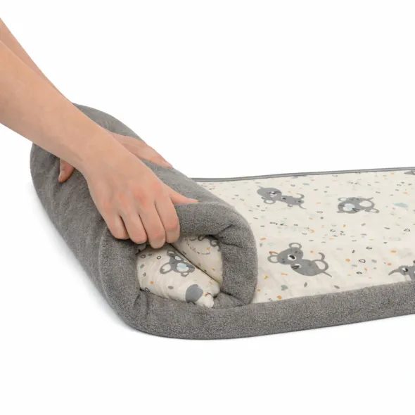 ENIE BABY ROLOTOVATELNÁ MATRACE 60X120X4 CM ŠEDÁ - MATRACE DO POSTÝLKY - SPINKÁNÍ