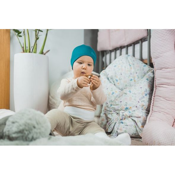 ENIE BABY DĚTSKÁ ČEPICE BAMBOO 0-3M PETROLEJOVÁ - ČEPIČKY A KLOBOUČKY - PRO DĚTI