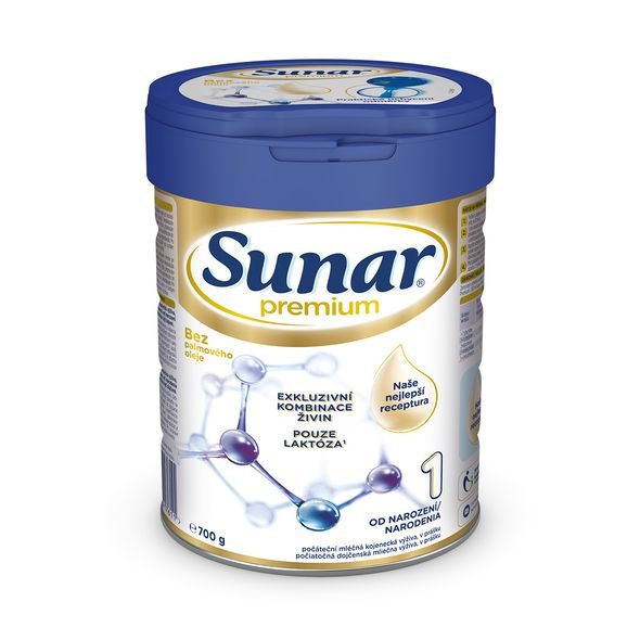 SUNAR PREMIUM 1 MLÉKO POČÁTEČNÍ 700G - KOJENECKÁ MLÉKA - KRMENÍ