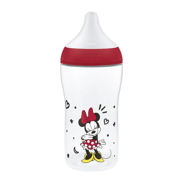 NUK PERFECT MATCH LÁHEV S KONTROLOU TEPLOTY DISNEY MINNIE RED 260ML - KOJENECKÉ LAHVE - KRMENÍ