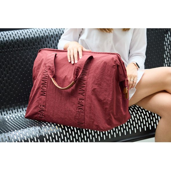 CHILDHOME PŘEBALOVACÍ TAŠKA MOMMY BAG SIGNATURE URBAN BURGUNDY - PŘEBALOVACÍ TAŠKY - KOČÁRKY A PŘÍSLUŠENSTVÍ