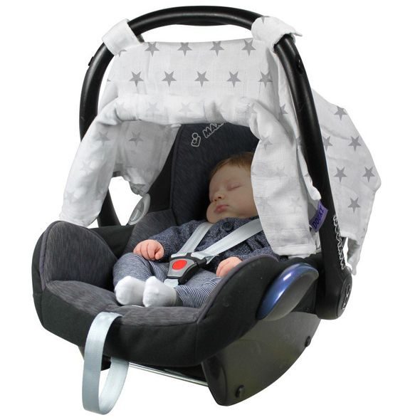 DOOKY CLONA CAR SEAT CANOPY SILVER STARS - STŘÍŠKY A STÍNÍTKA - AUTOSEDAČKY A PŘÍSLUŠENSTVÍ