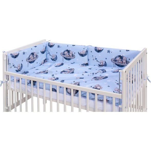 SCARLETT DĚTSKÁ POSTÝLKA S KOMPLETNÍ VÝBAVOU SCARLETT 120X60CM ARBAS MODRÁ - DŘEVĚNÉ POSTÝLKY - SPINKÁNÍ