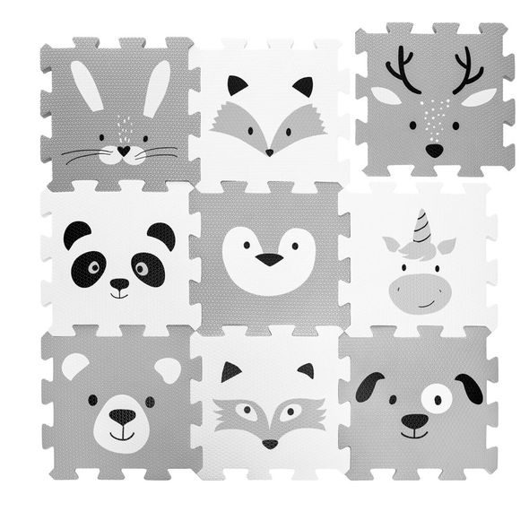 ZOPA PĚNOVÁ PODLOŽKA PUZZLE 30X30 CM 9KS - HRACÍ PODLOŽKY NA ZEM - SPINKÁNÍ