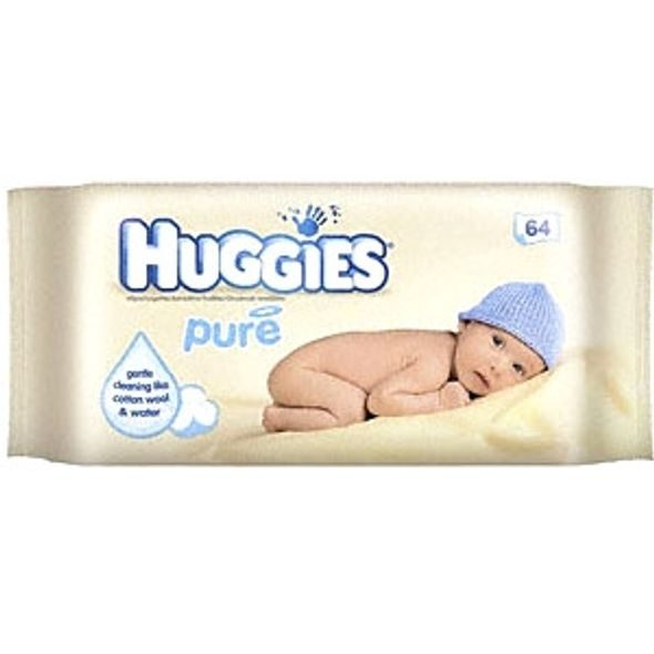 HUGGIES VLHČENÉ UBROUSKY PURE 64 KS - ORGANIZÉRY NA PŘEBALOVACÍ PULT - PŘEBALOVÁNÍ