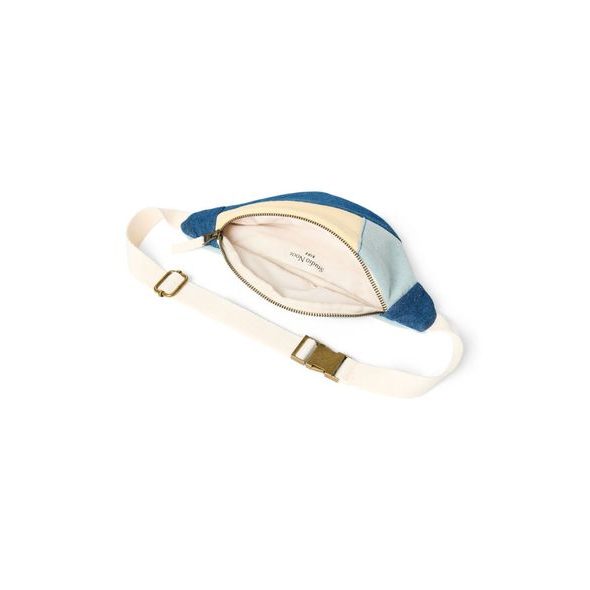 STUDIO NOOS PATCHWORK MINI FANNY PACK KABELKA DENIM - ORGANIZÉRY A KOŠÍKY - KOČÁRKY A PŘÍSLUŠENSTVÍ