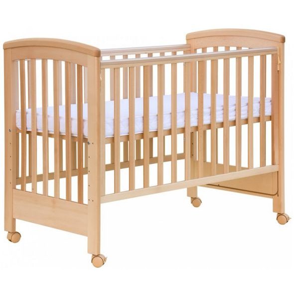 SCARLETT DĚTSKÁ POSTÝLKA S ODNÍMATELNÝM BOKEM LAURA (BUK) PŘÍRODNÍ 120X60CM - DŘEVĚNÉ POSTÝLKY - SPINKÁNÍ